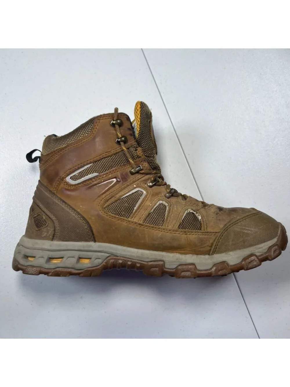 DeWalt Mens Wheat Poseidon Waterproof Work Leather Boots Size 12 Plain Toe